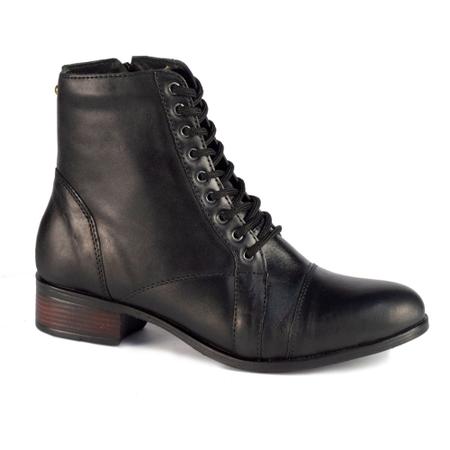 Bota cano curto cheap de cadarço feminina