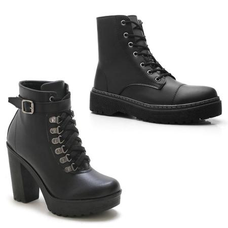 Bota navit shoes tratorada preto sale tamanho do salto