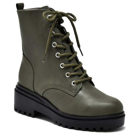 Coturno verde militar feminino 2025