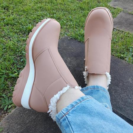 Imagem de Bota Feminina Forrada Lanin Nobuck Antique Com Lã