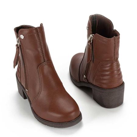 Bota Feminina Infantil Cano Curto Salto Baixo Pink Cats Pink