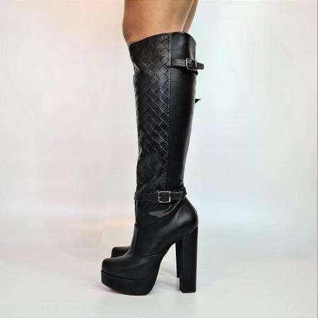 Bota meia sale pata cano alto