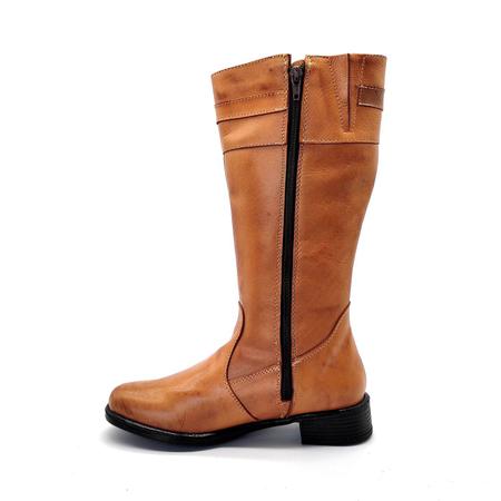 Imagem de Bota Feminina Montaria Camel Cano Longo em Couro 137