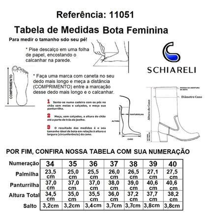 Imagem de Bota Feminina Montaria de Cano Alto com Ziper Schiareli Caçados Ref. 11051