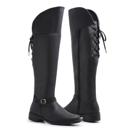 Bota cano hotsell alto com amarração