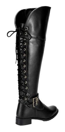 Bota over knee de amarrar florense whisky 2025