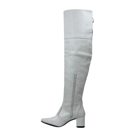 Bota cano sales longo branca feminina