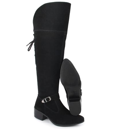 Imagem de Bota feminina over the knee cano longo estilo montaria