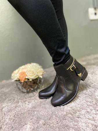Bota Feminina Preta Coturno Feminino Nova Cole o Bota Feminina