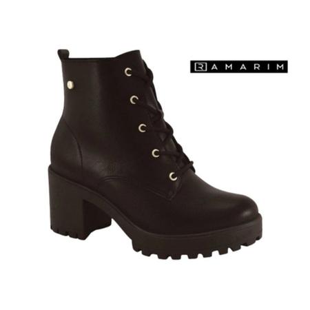 Bota Feminina Ramarim Coturno Cano Curto Tratorada 2256101 Imagem de Bota Feminina Ramarim Coturno Cano Curto Tratorada 2256101