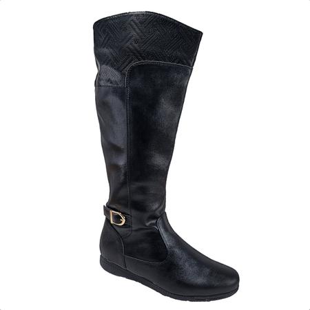 Bota feminina rasteira cano deals longo