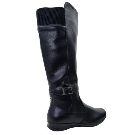 Bota feminina rasteira cano deals longo