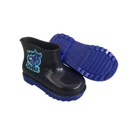 Bota Galocha Casual Infantil Menino Borracha Duocolor Shark Mar E