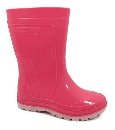 Bota Galocha de Chuva Infantil Feminina Rosa Imperme vel Grendene
