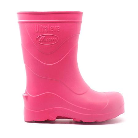 Imagem de Bota Galocha Feminina Eva Rosa Ultraleve Para Frio Chuva