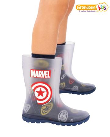 Bota Galocha Infantil Marvel Action Day com Meia Her is Grendene