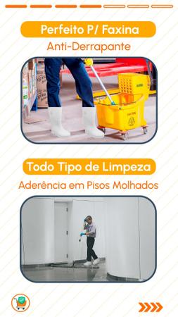 Imagem de Bota Galocha PVC Limpeza Açougue Industria Frigorífico Cozinha Impermeável Antiderrapante Multiuso Cano Médio 25cm