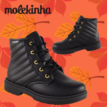 Bota Infantil Coturno Menina Molekinha Conforto Coturno Infantil