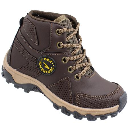 Imagem de Bota Infantil Gibizinho Adventure Masculina Café Coturno