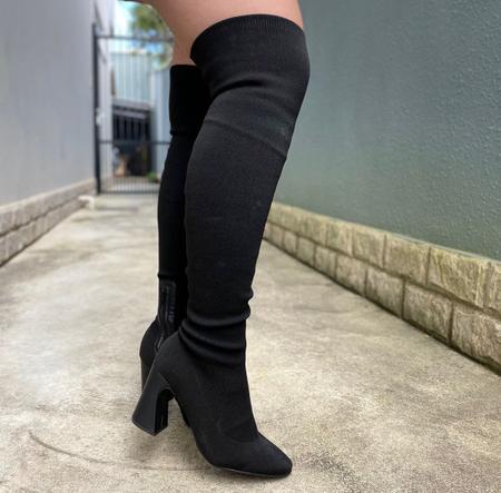 Bota Marilu Cano Longo Preto Dona Be Imagem de Bota Marilu Cano Longo Preto Dona Be