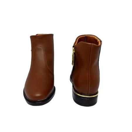 Bota Marrom Cano Curto com Zíper Vizzano Imagem de Bota Marrom Cano Curto com Zíper Vizzano
