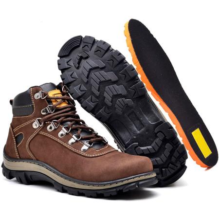 Bota Masculina Adventure Cinza em Couro