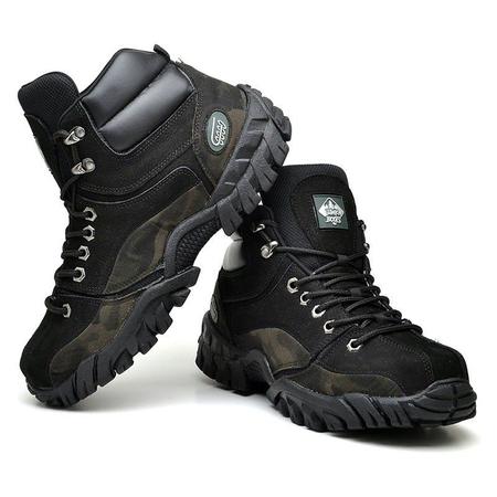 Imagem de Bota Masculina Adventure Preta em Couro 200