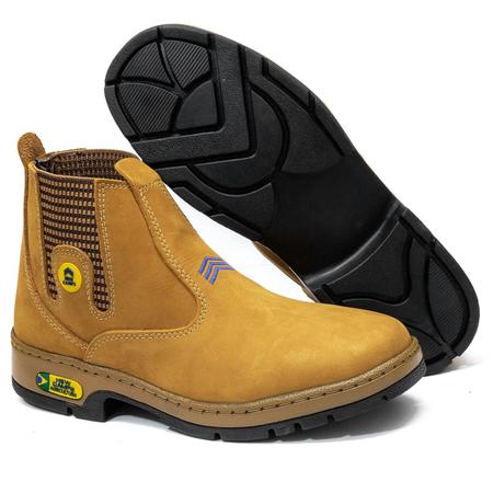 Bota Masculina Botina Couro Cano Curto Bico Redondo Estilosa Para