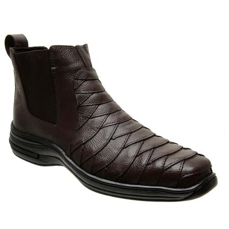 Bota de on sale couro escamado