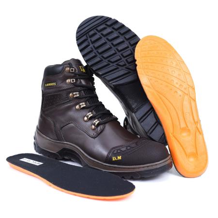 Bota Caterpillar Original Masculina palmilha a Gel Couro Legitimo Verde  Impermeável Confortável.