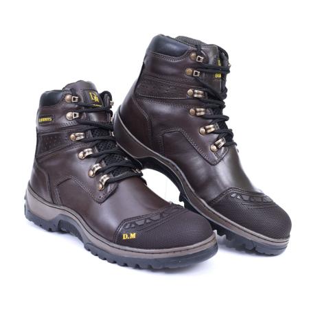 Bota Caterpillar Original Masculina palmilha a Gel Couro Legitimo Verde  Impermeável Confortável.