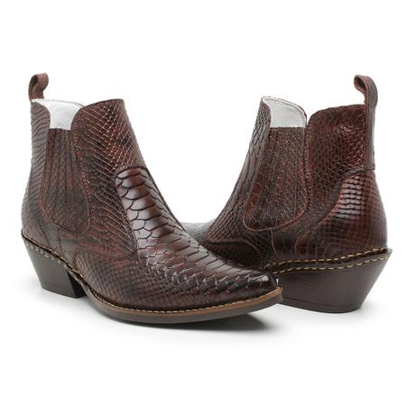 Bota bico fino hotsell masculina couro cobra