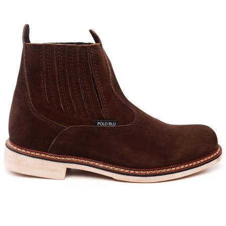 Imagem de Bota Masculina Couro Resistente Casual Top Moderno Bota Agro Fazenda Passeios