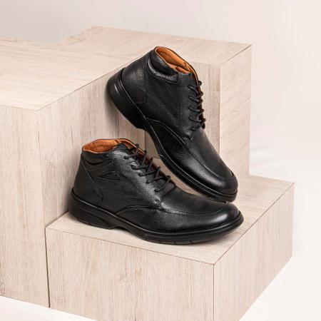 Bota masculina de cheap couro cano curto