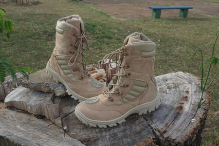 Bota Masculina Fulgore Militar Cano M dio Areia PM Paintball