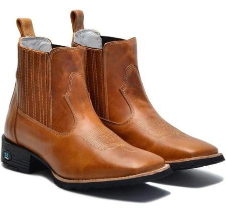 Imagem de Bota Masculina RR Botas Texana Country em Couro Bico Quadrado