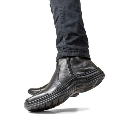 Imagem de bota masculina social ortopédica de couro confortavel 37 ao 44