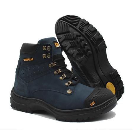 Bota Masculina Trabalho em Couro com Palmilha em GEL Forte Resistente e  Confortável CA-2021 Azul - Calce Com Estilo - Bota Masculina - Magazine  Luiza