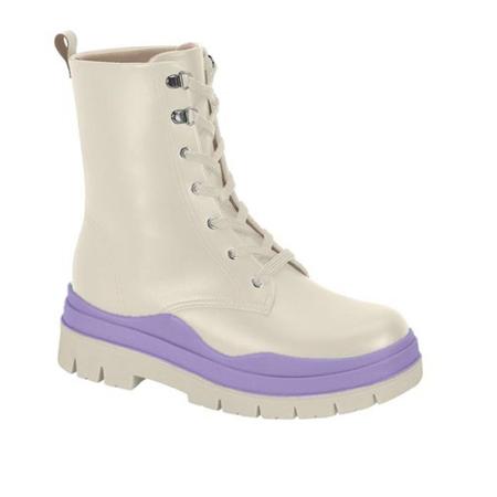Bota Moleca Coturno Feminino Salto Tratorado Cano M dio 5341