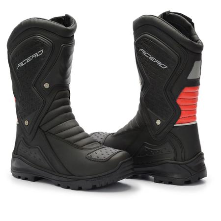 Bota motociclista acero couro speed touring Botas para Moto