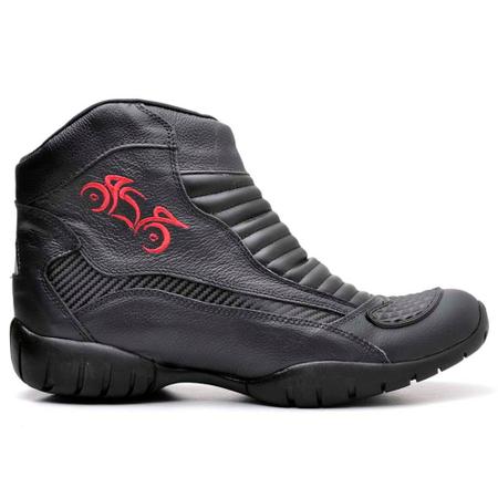 Imagem de Bota Motoqueira Feminina E Masculina Coturno Couro Legítimo Semi Impermeavel TH5