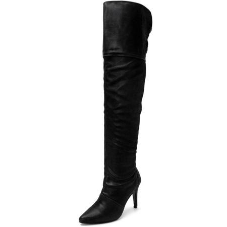 Bota juilli over the knee cano alto joelho preto 2025