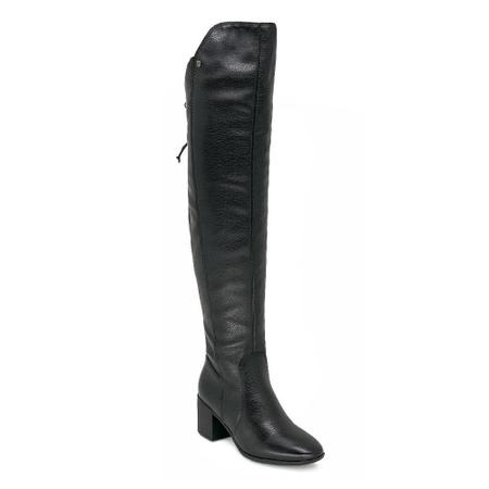 Bota Over The Knee Couro Feminina Bottero 347805 Preta Bota