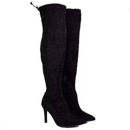 Bota over the best sale knee salto alto