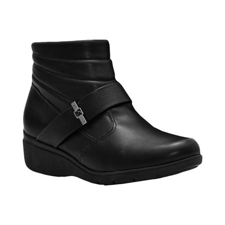 Imagem de Bota Preto Costura Aparente e Cano Curto  Comfort