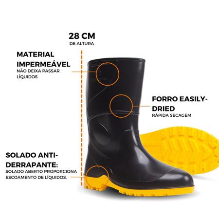 Bota pvc best sale cano longo ca
