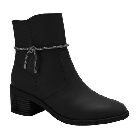 Bota Ramarim 2459102 Salto Baixo Grosso Cano Curto Casual Feminino Imagem de Bota Ramarim 2459102 Salto Baixo Grosso Cano Curto Casual Feminino