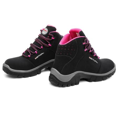 Imagem de Bota Segurança Estival Feminino Rosa Bico Composite Com Ca 42.555