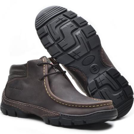 Imagem de Bota Social Couro Masculino Cadarço Estilo Detalhes Costura Resistente Confortável