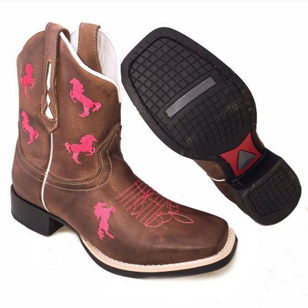 Bota texana feminina bico quadrado cano curto sales